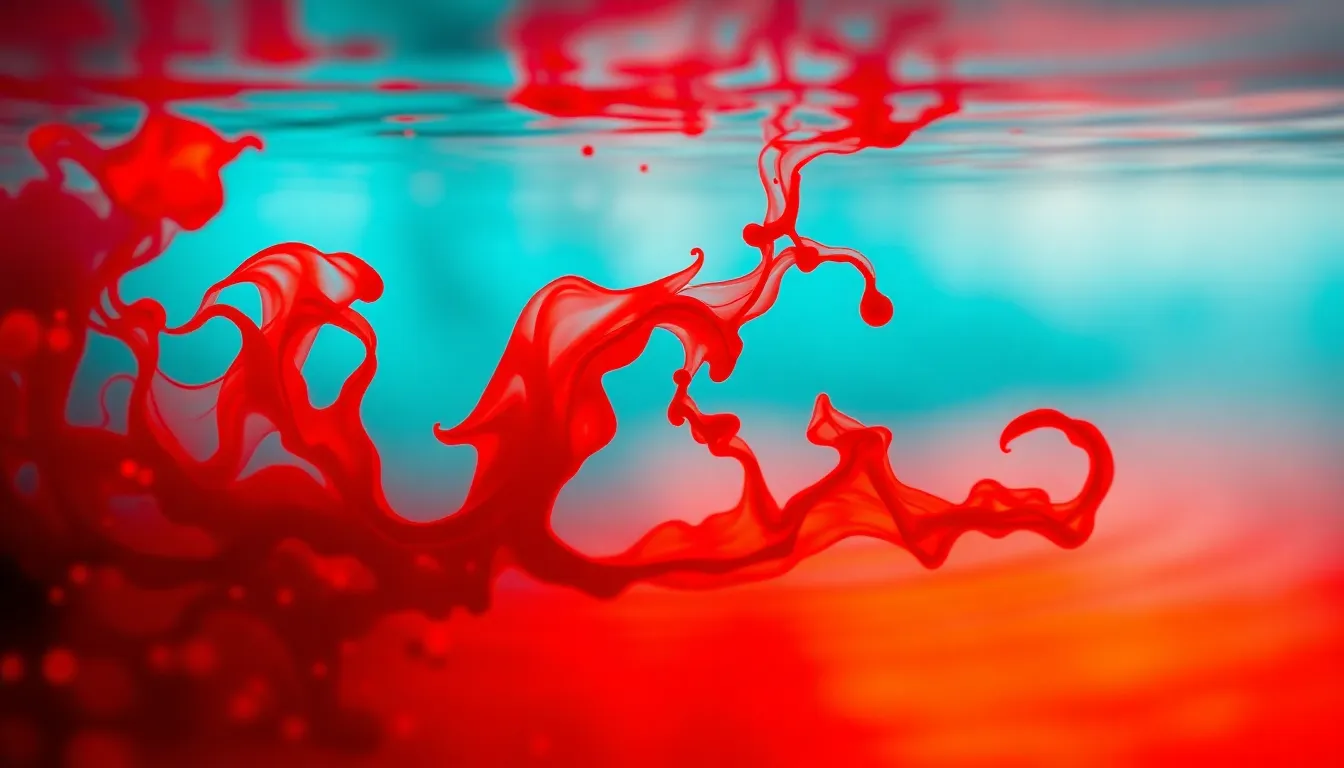 Swirling Ink in Water Abstract Art