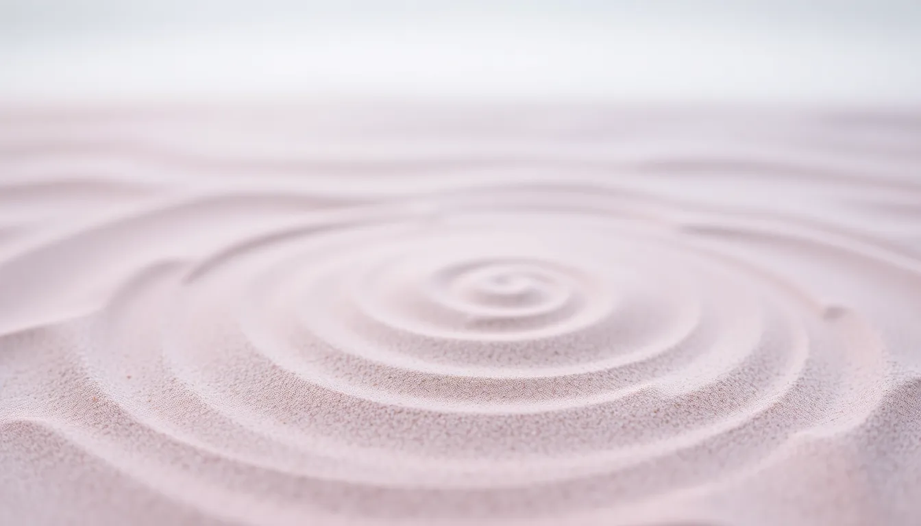 Swirling Patterns of Colored Sand