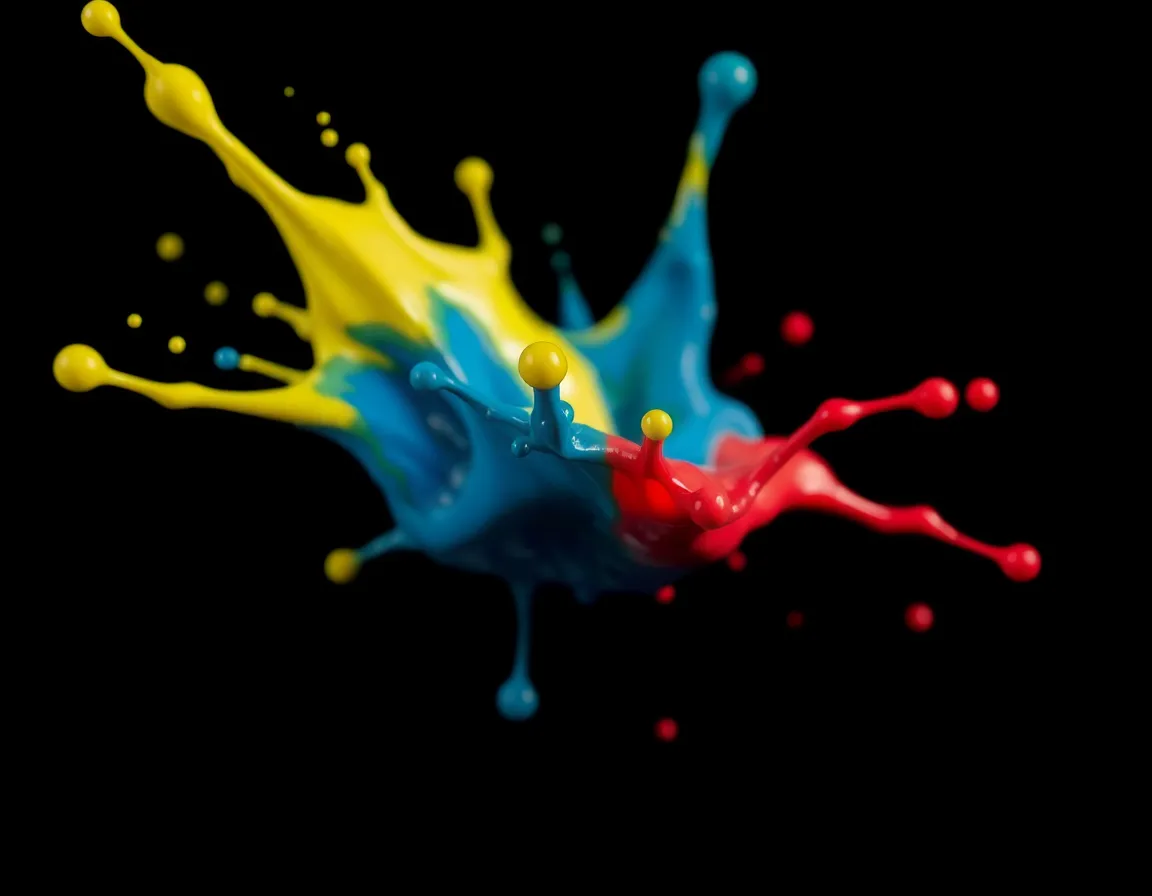 Vibrant Paint Splash Abstract