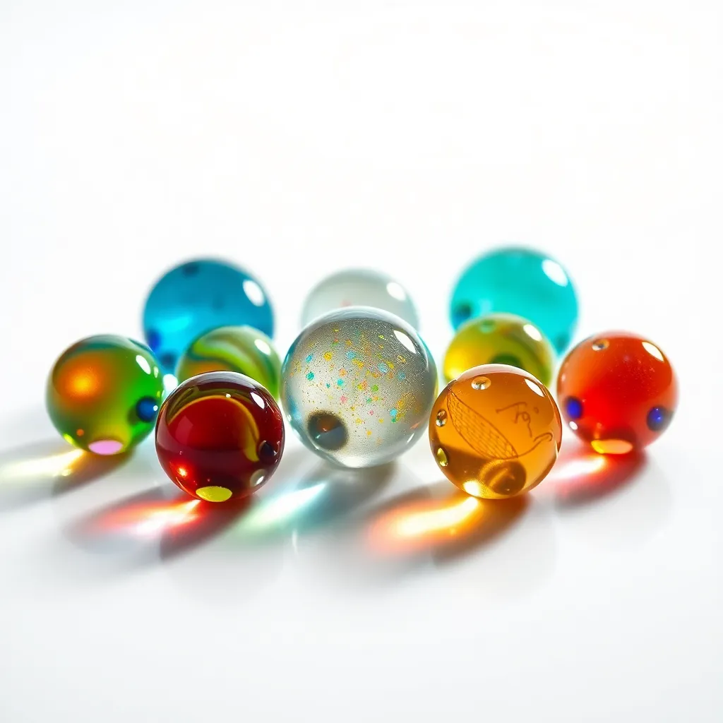 Artistic Arrangement of Glass Marbles