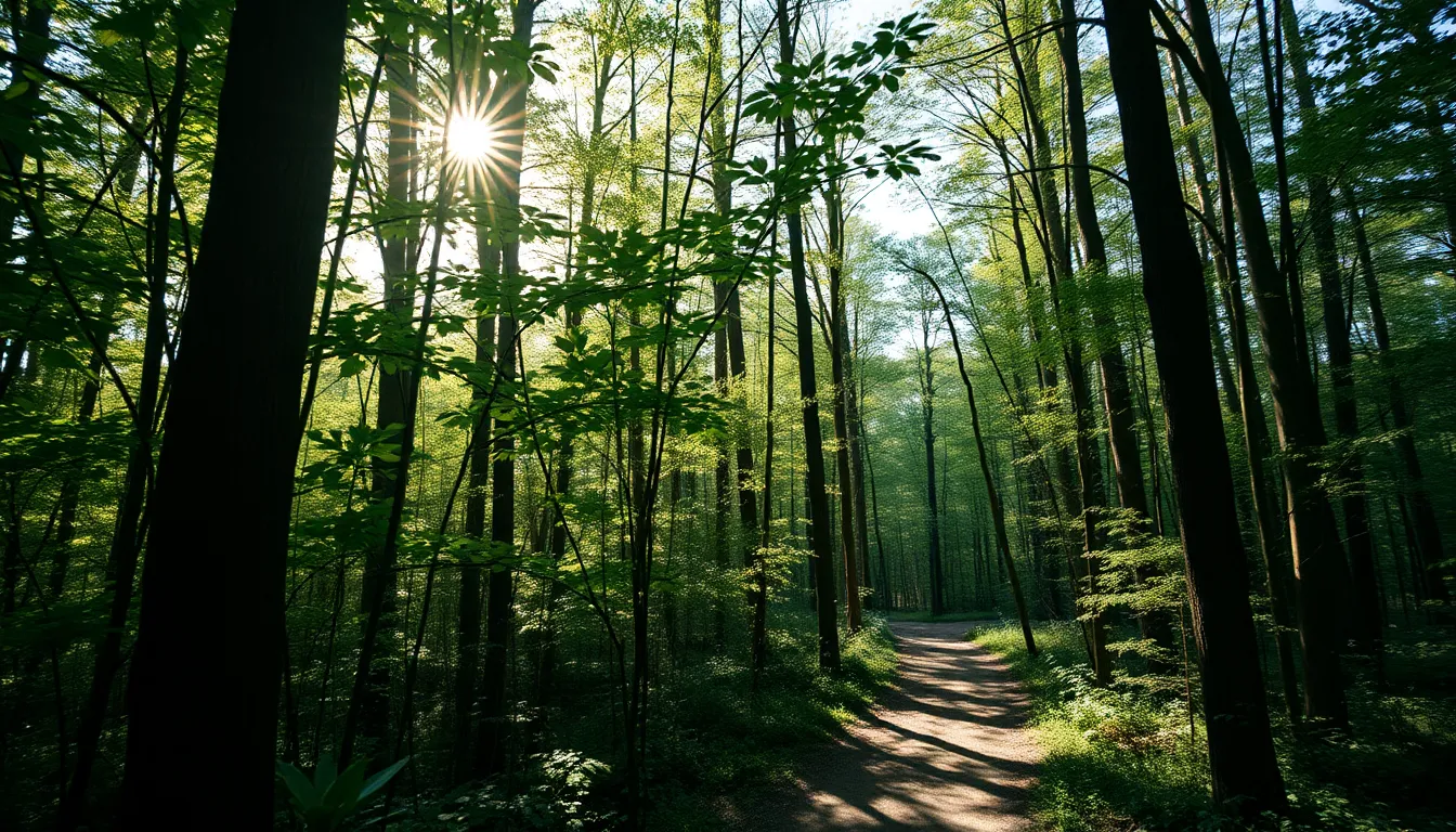 Dappled Light in Forest