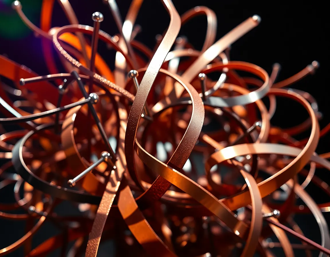 Close-Up Abstract Metal Sculptures