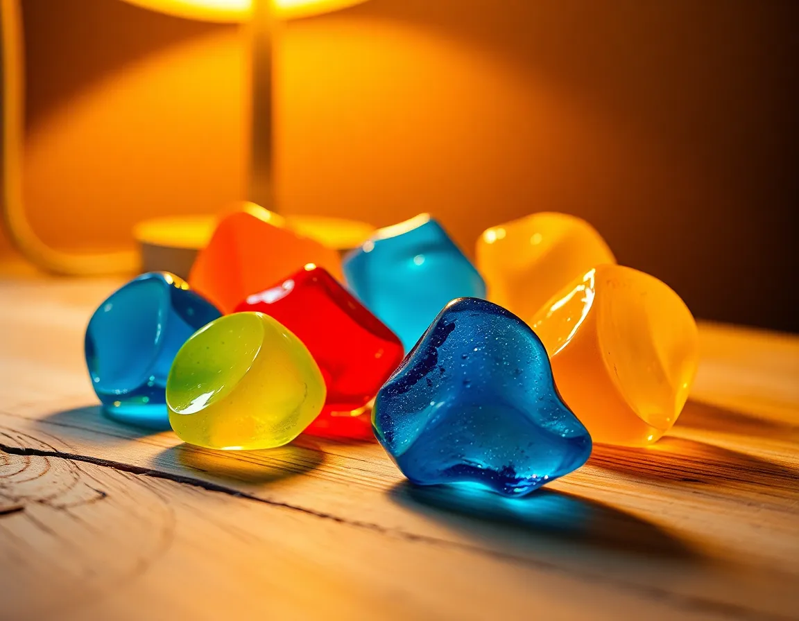 Abstract Arrangement of Colored Glass