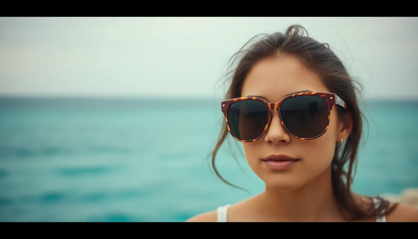 Chic Oversized Sunglasses by the Ocean