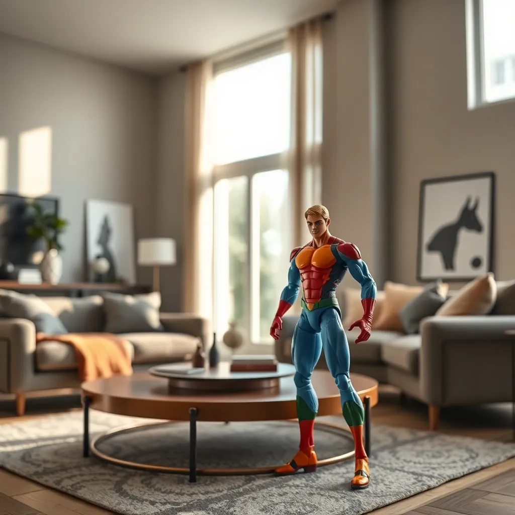 Action Figure in Modern Living Room