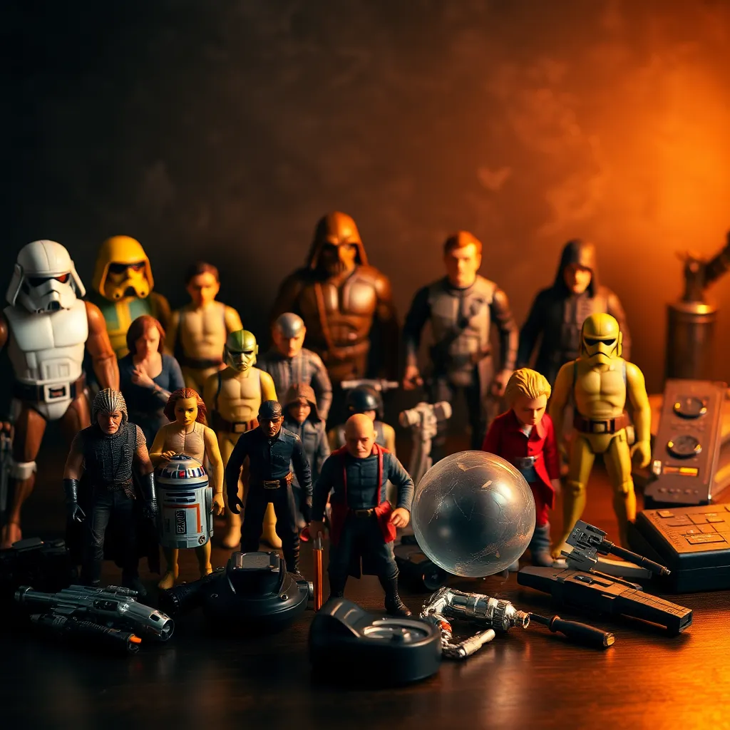 Classic Action Figures Tabletop Arrangement