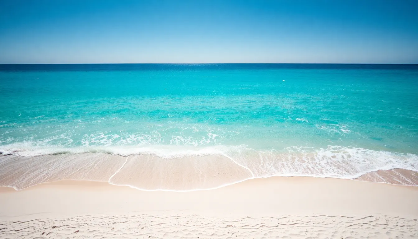 Tranquil Remote Beach Aerial View