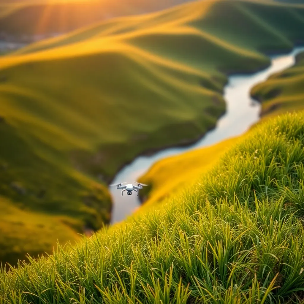 Aerial Landscape at Golden Hour