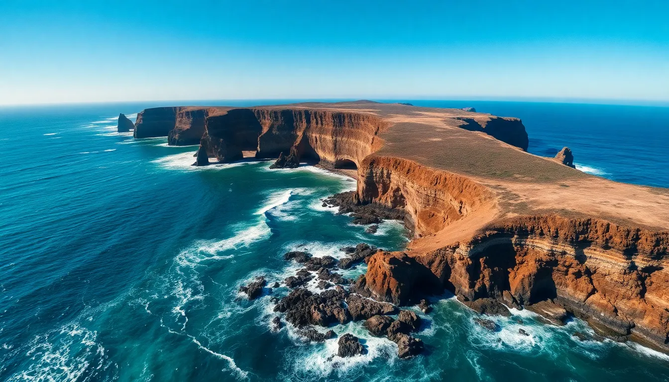 Dramatic Coastline with Crashing Waves
