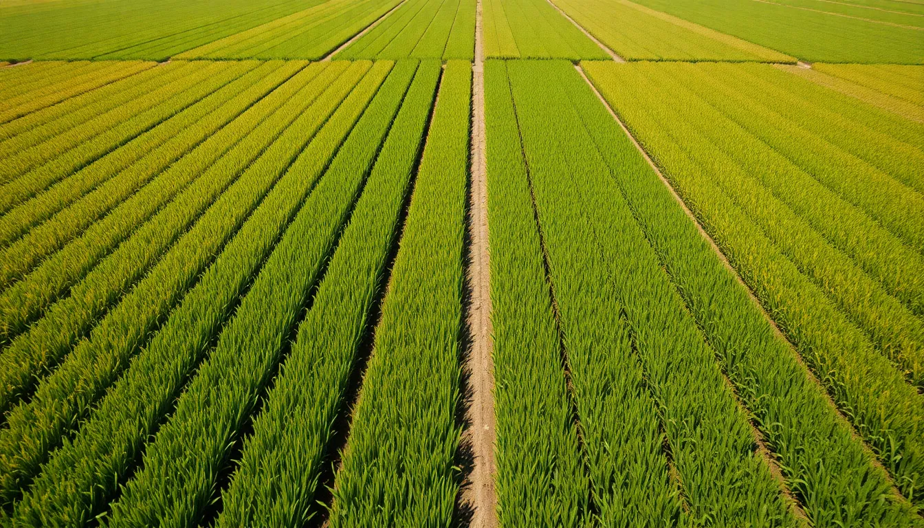 Aerial View of Agricultural Fields