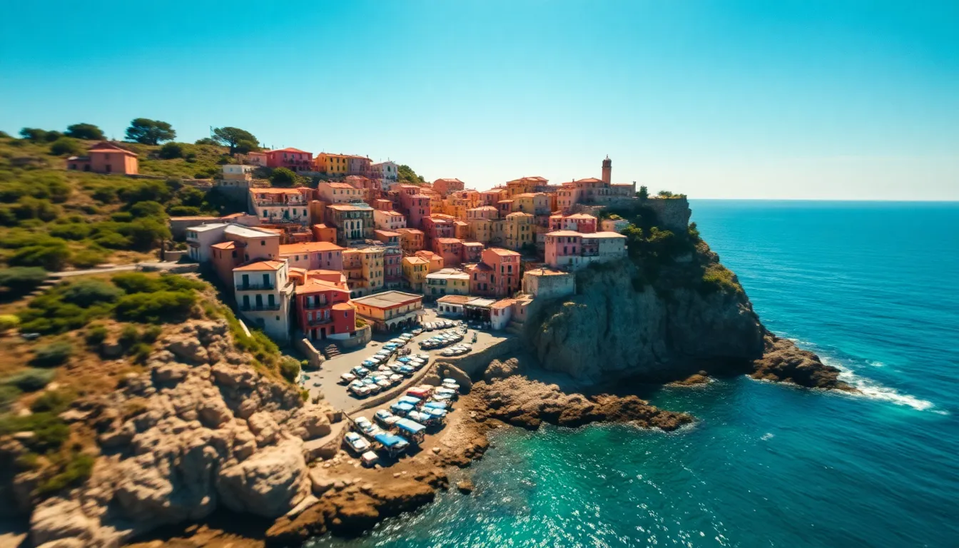 Coastal Village Aerial View