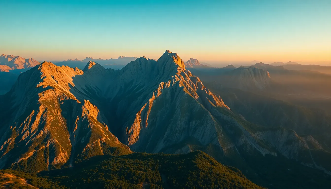 Majestic Mountain Range at Sunrise
