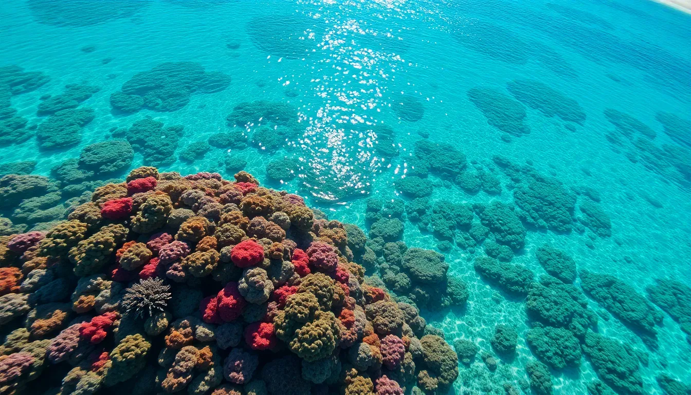 Vibrant Coral Reef Aerial View