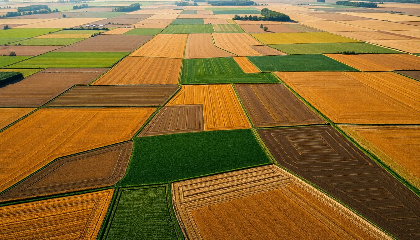 Vibrant Patchwork of Farmland