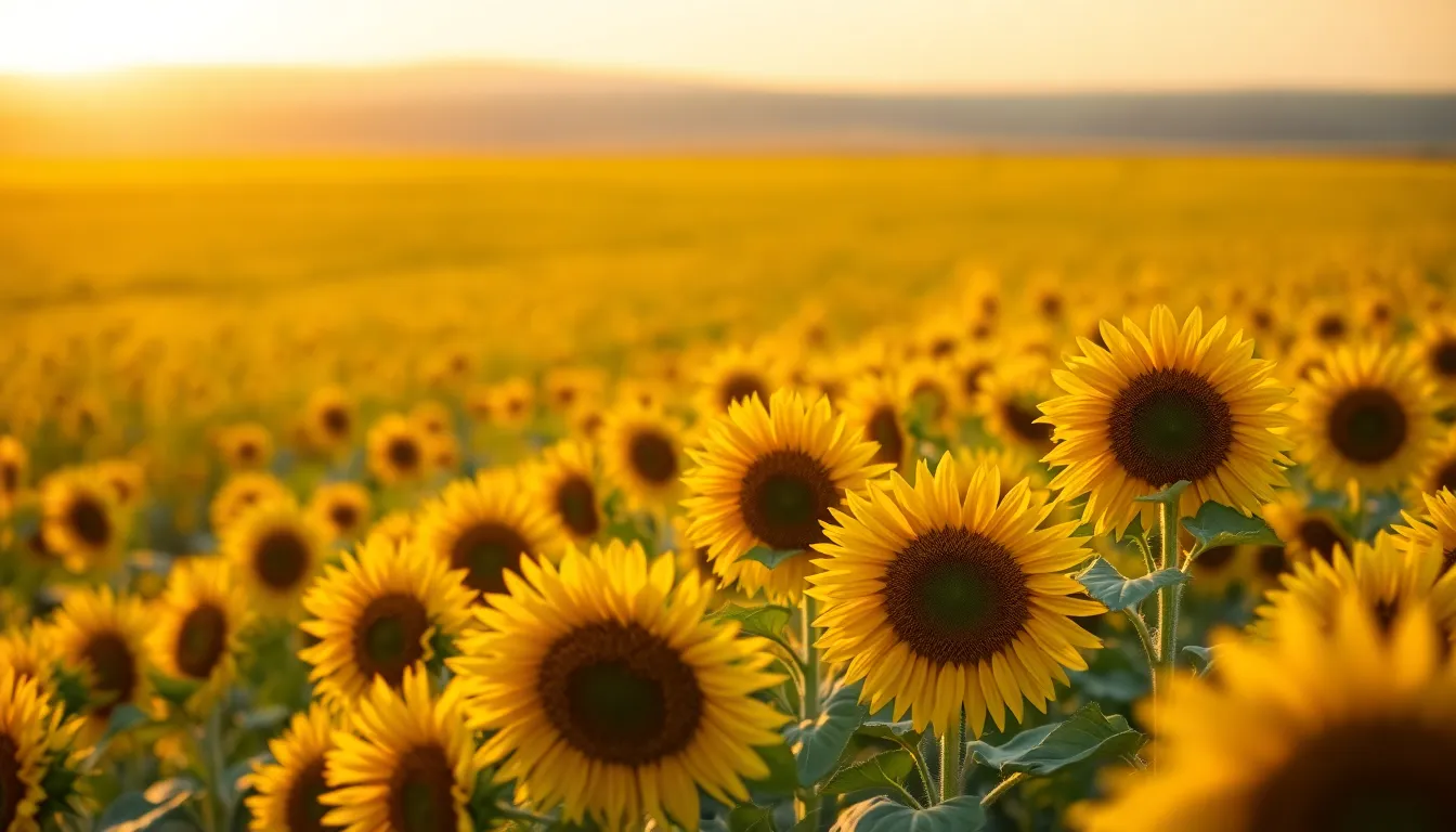 Sunflower Field Aerial View