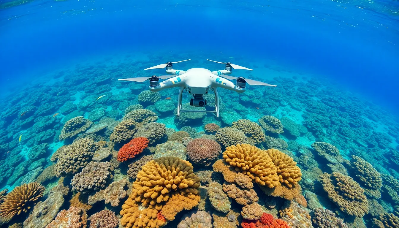 Vibrant Aerial View of Coral Reef