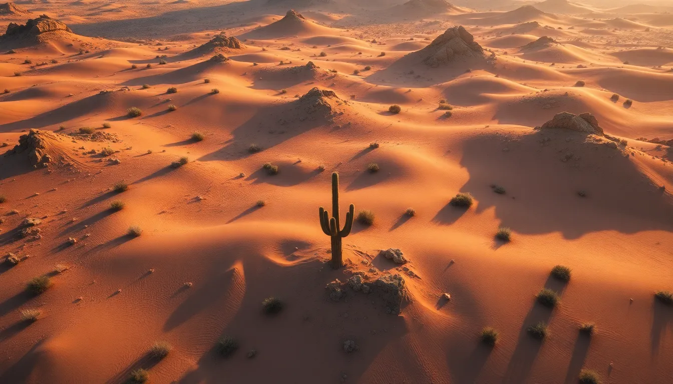 Desert Landscape Aerial Perspective