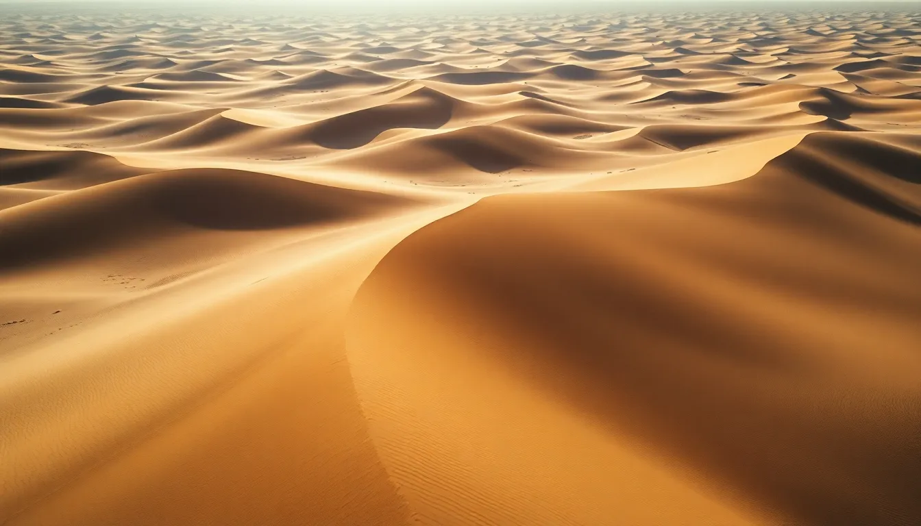 Expansive Aerial Desert Landscape
