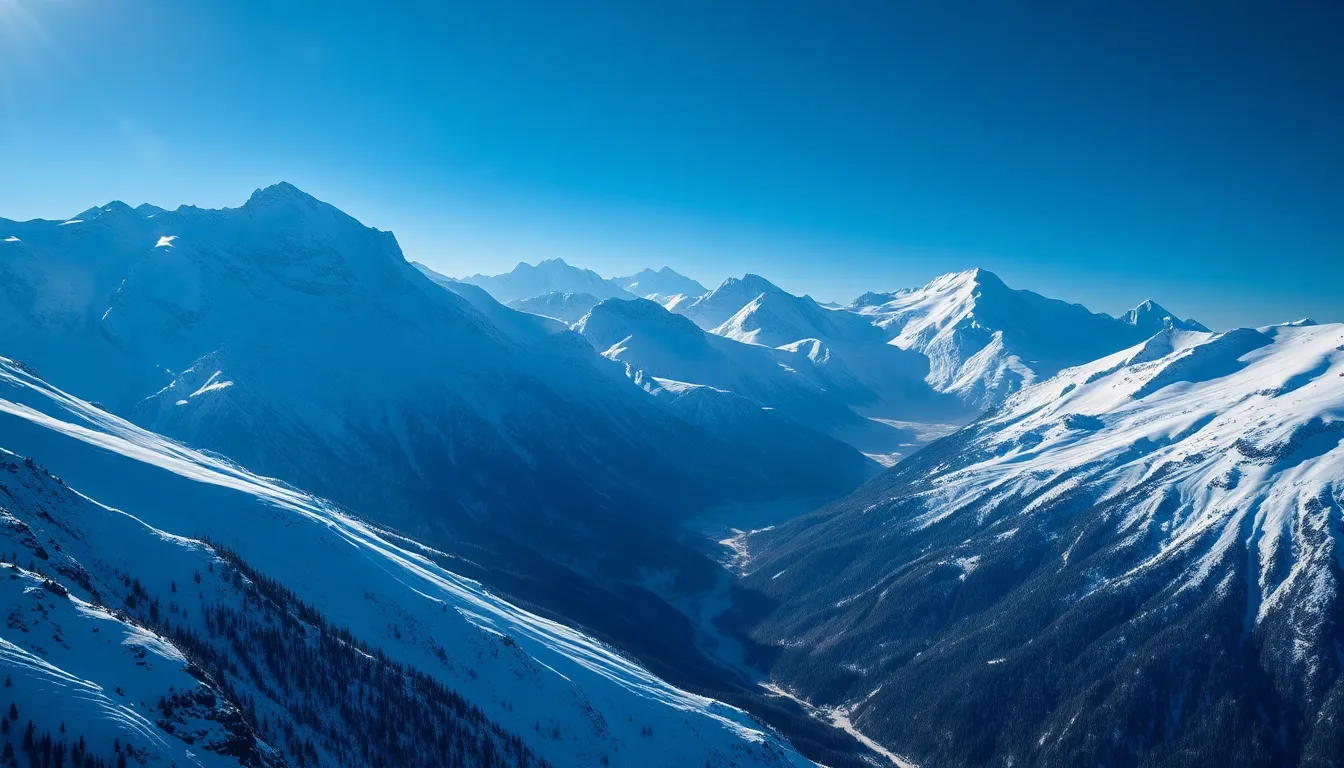 Majestic Snow-Capped Mountain Range