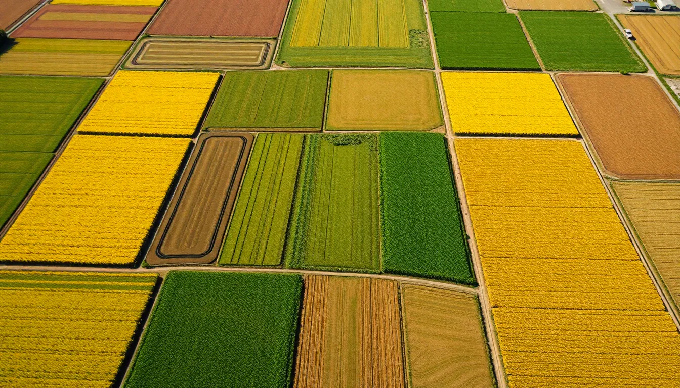 Vibrant Patchwork of Agricultural Fields