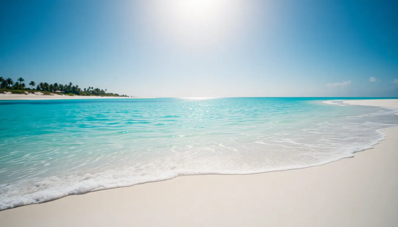 Pristine Tropical Beach Aerial View