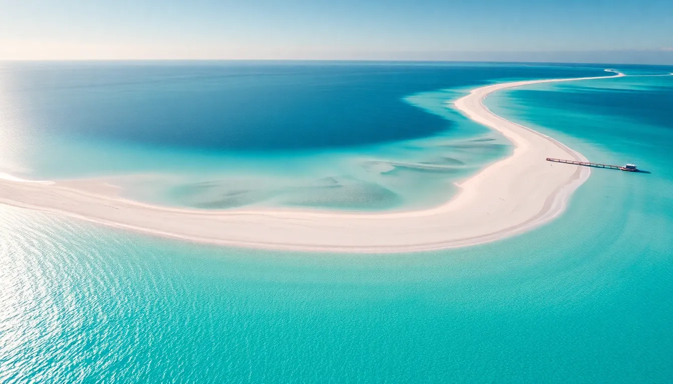 Turquoise Lagoon Aerial Paradise