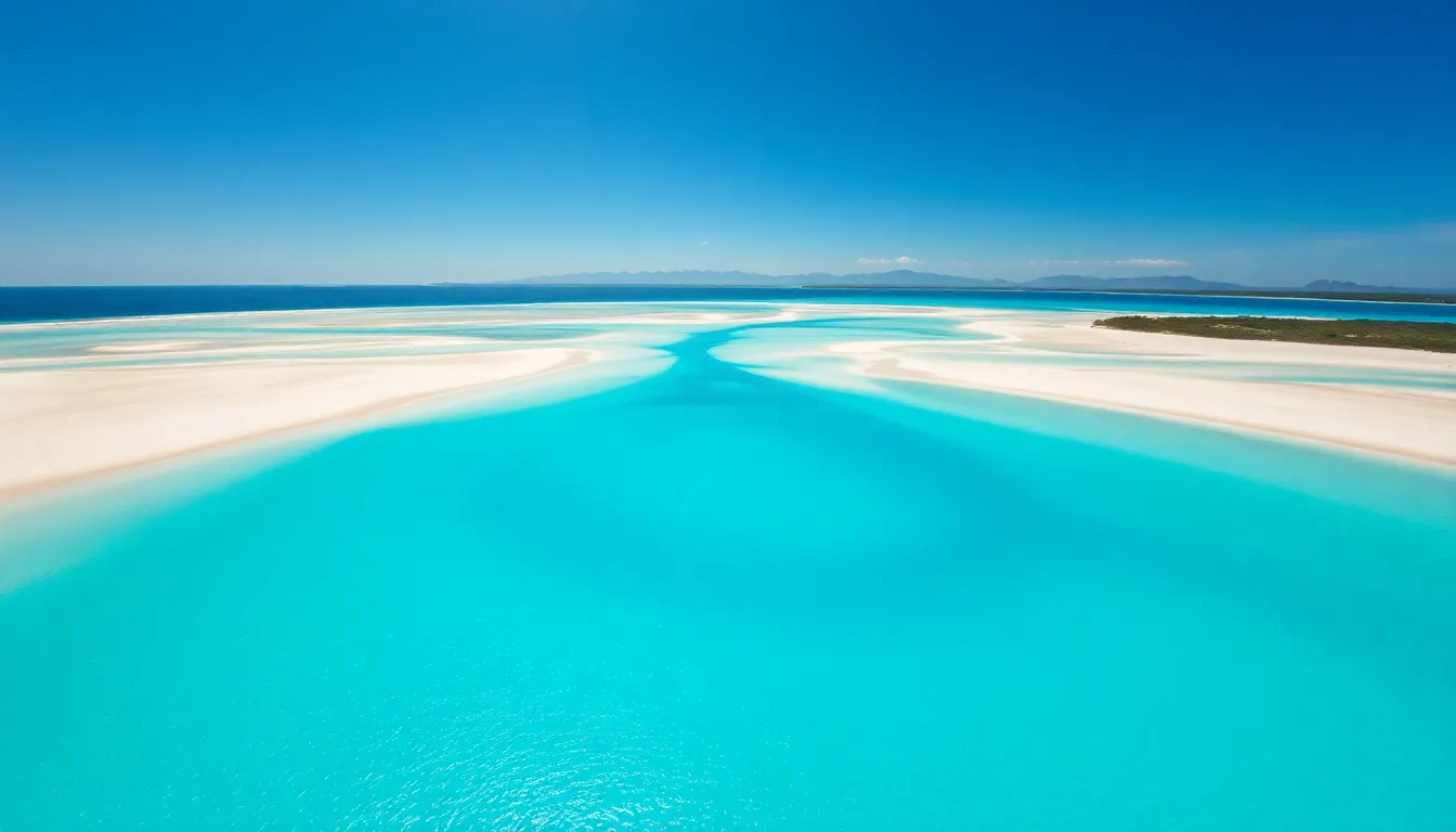 Turquoise Lagoon Aerial Shot