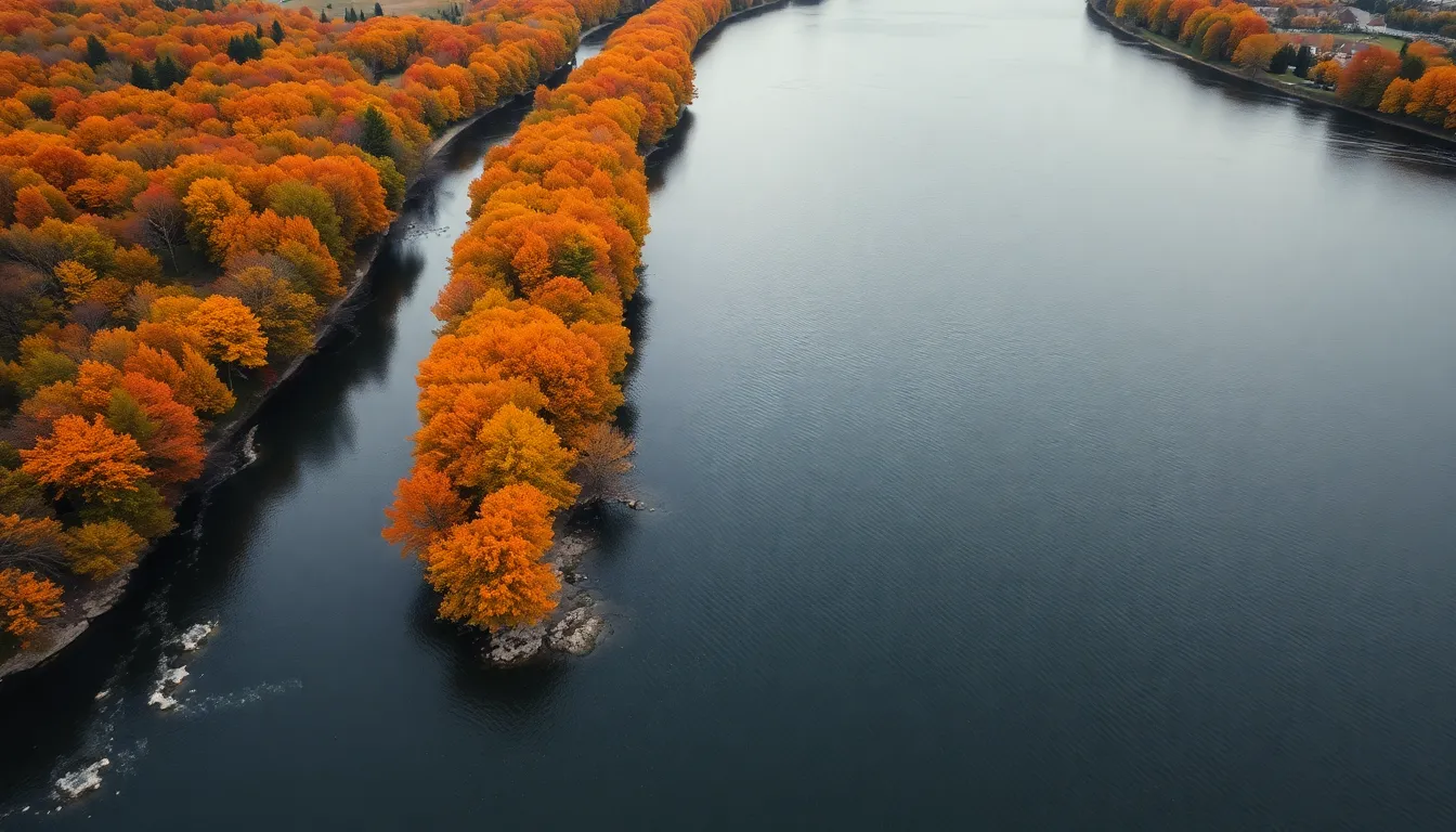 Serene Aerial View of a Lush Green Valley