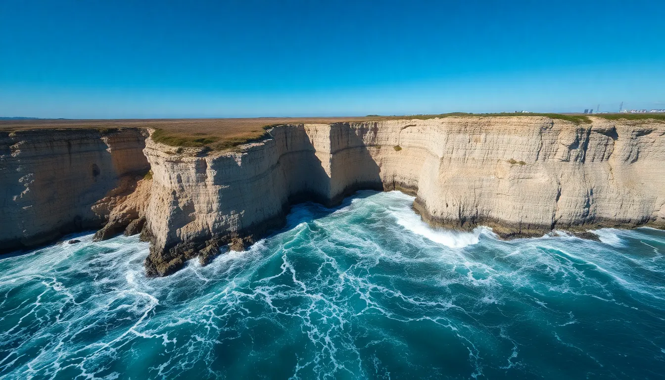 Coastal Cliffs with Crashing Waves