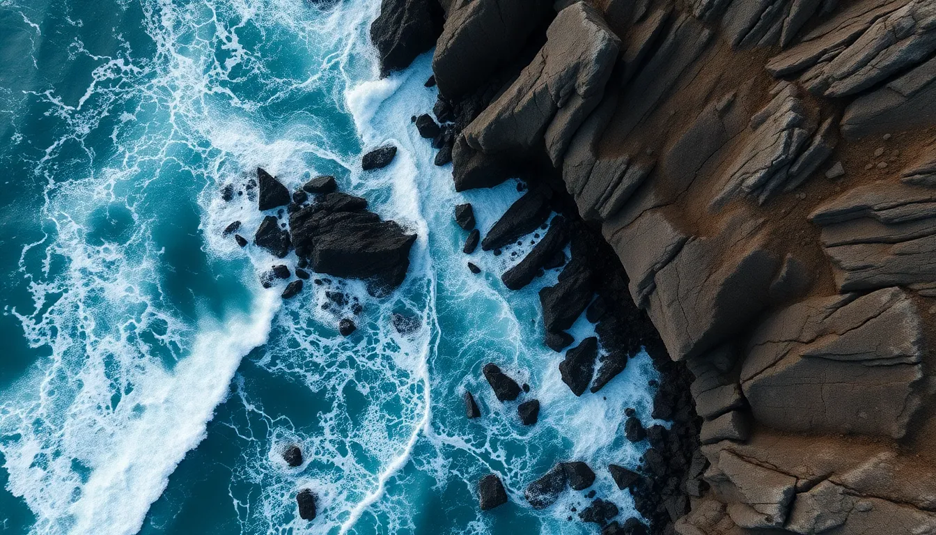 Coastal Cliffs with Crashing Waves