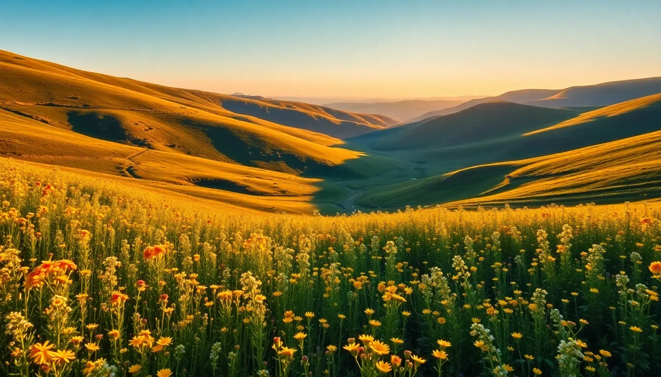 Vibrant Spring Valley Aerial View