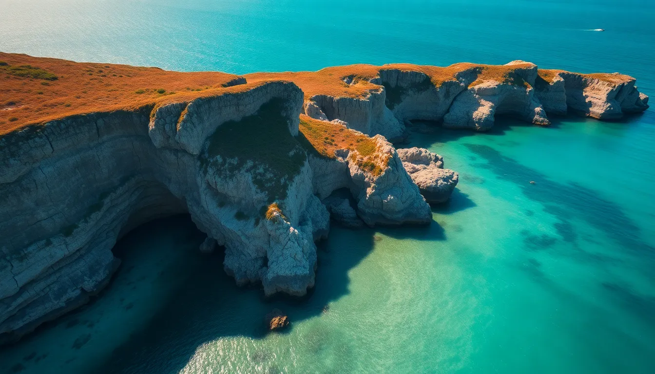 Coastal Cliffs Overlooking Turquoise Waters