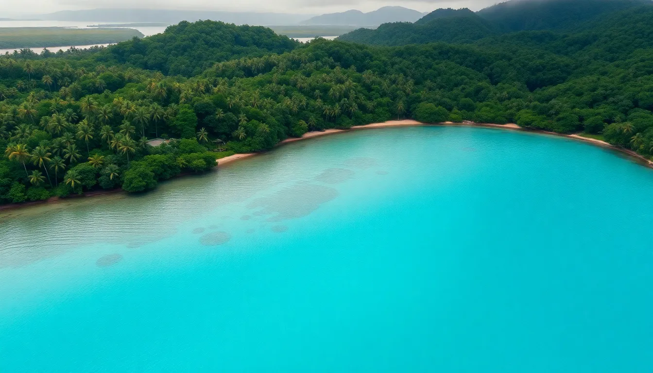 Turquoise Lagoon Aerial View