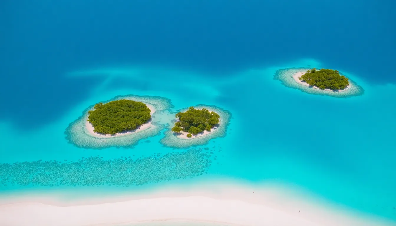Turquoise Lagoon Aerial View