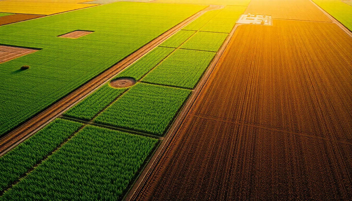 Geometric Patterns in Agricultural Fields