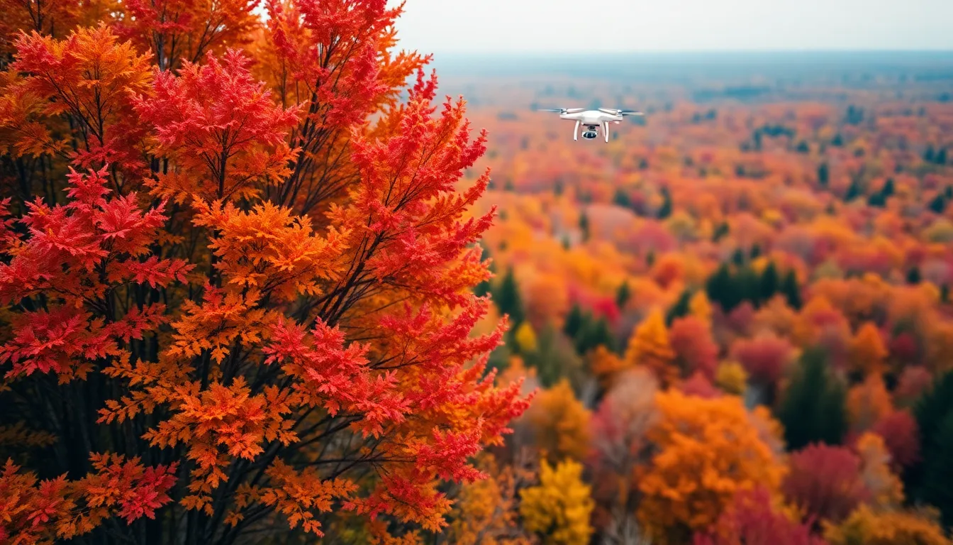 Autumn Forest Aerial View