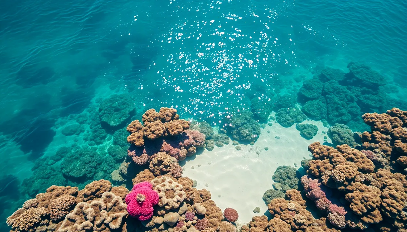 Vibrant Coral Reef Aerial View