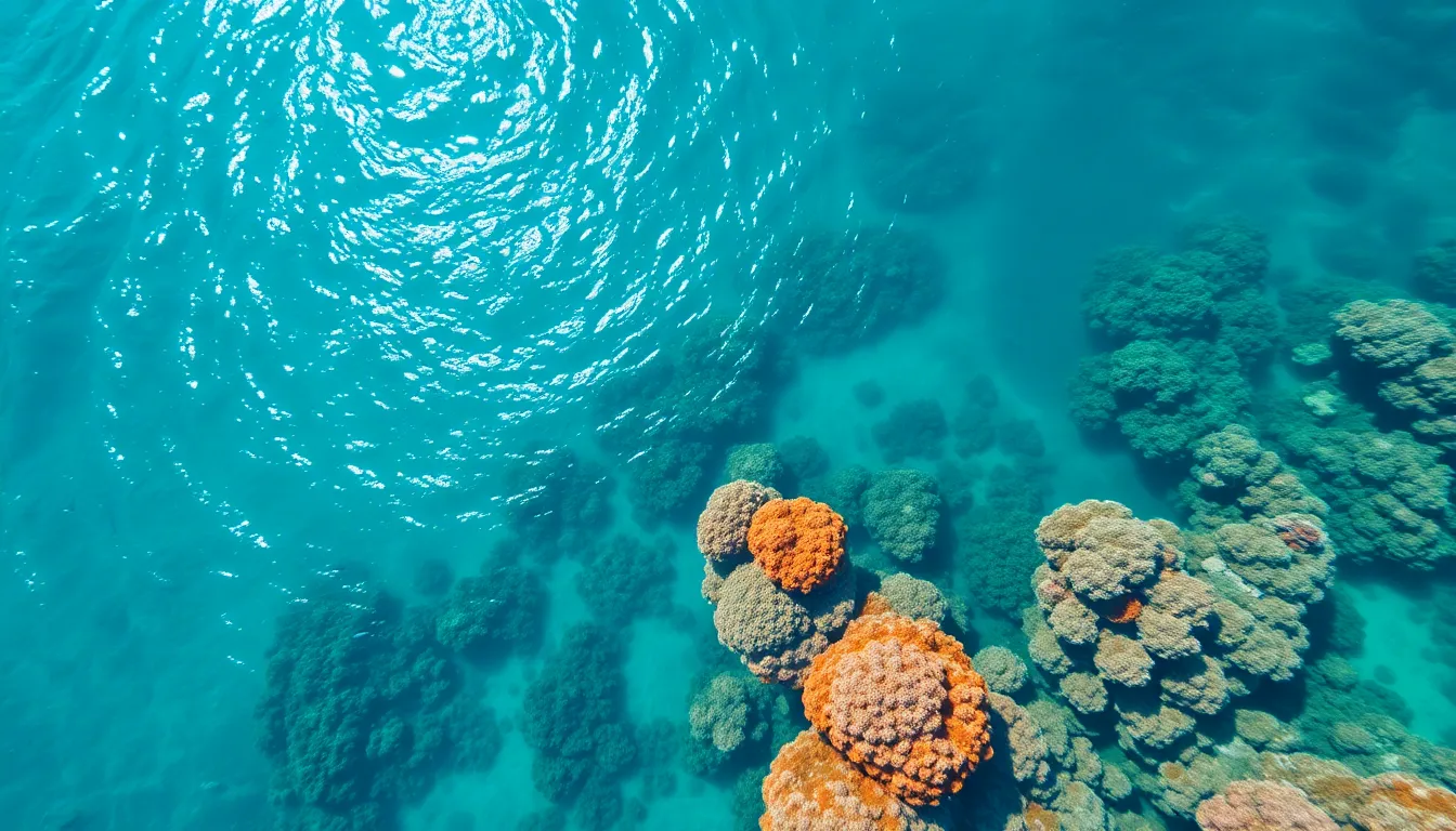 Vibrant Coral Reef Aerial View