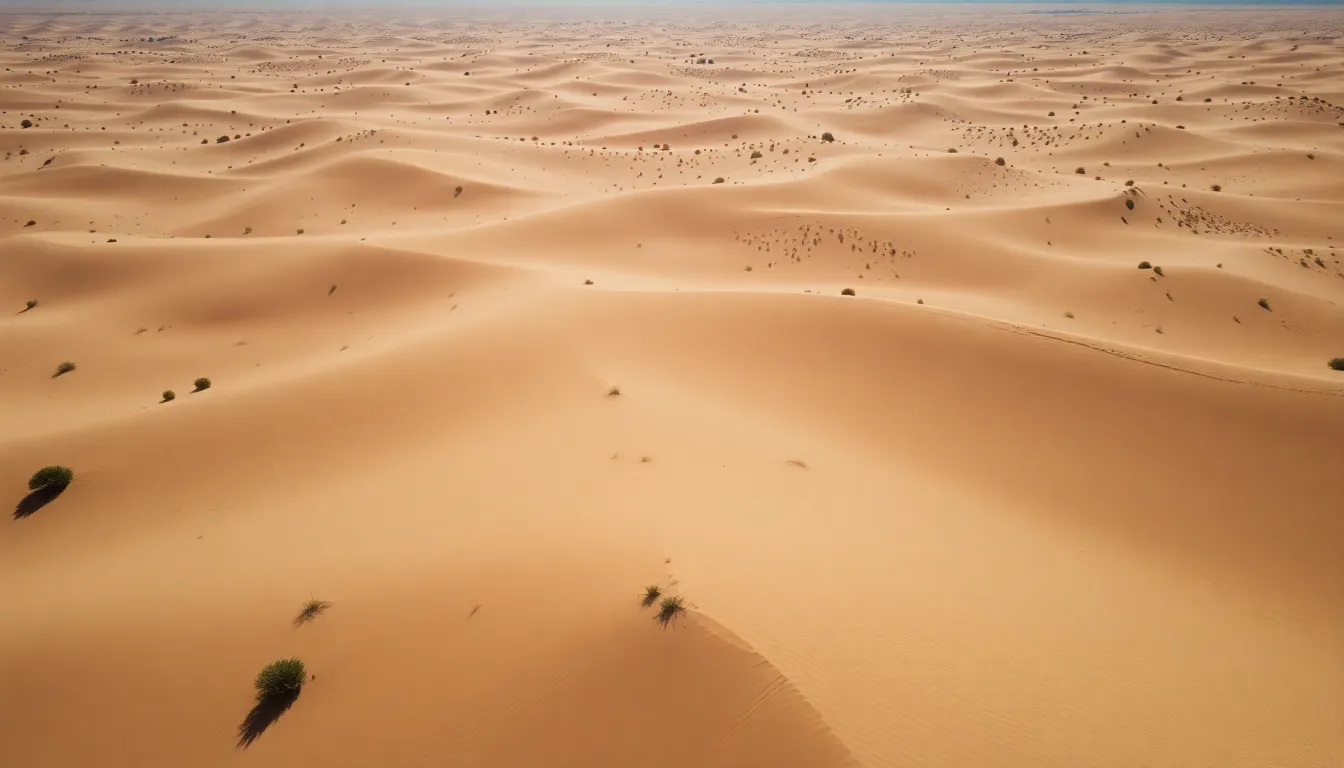 Expansive Aerial View of Desert Landscape
