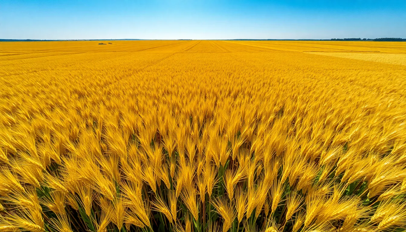 Aerial View of Agricultural Field in Summer