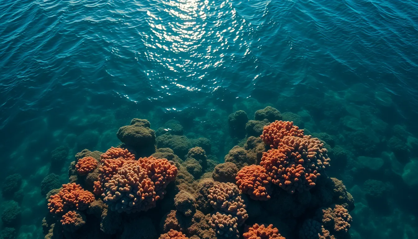 Vibrant Aerial View of Coral Reef