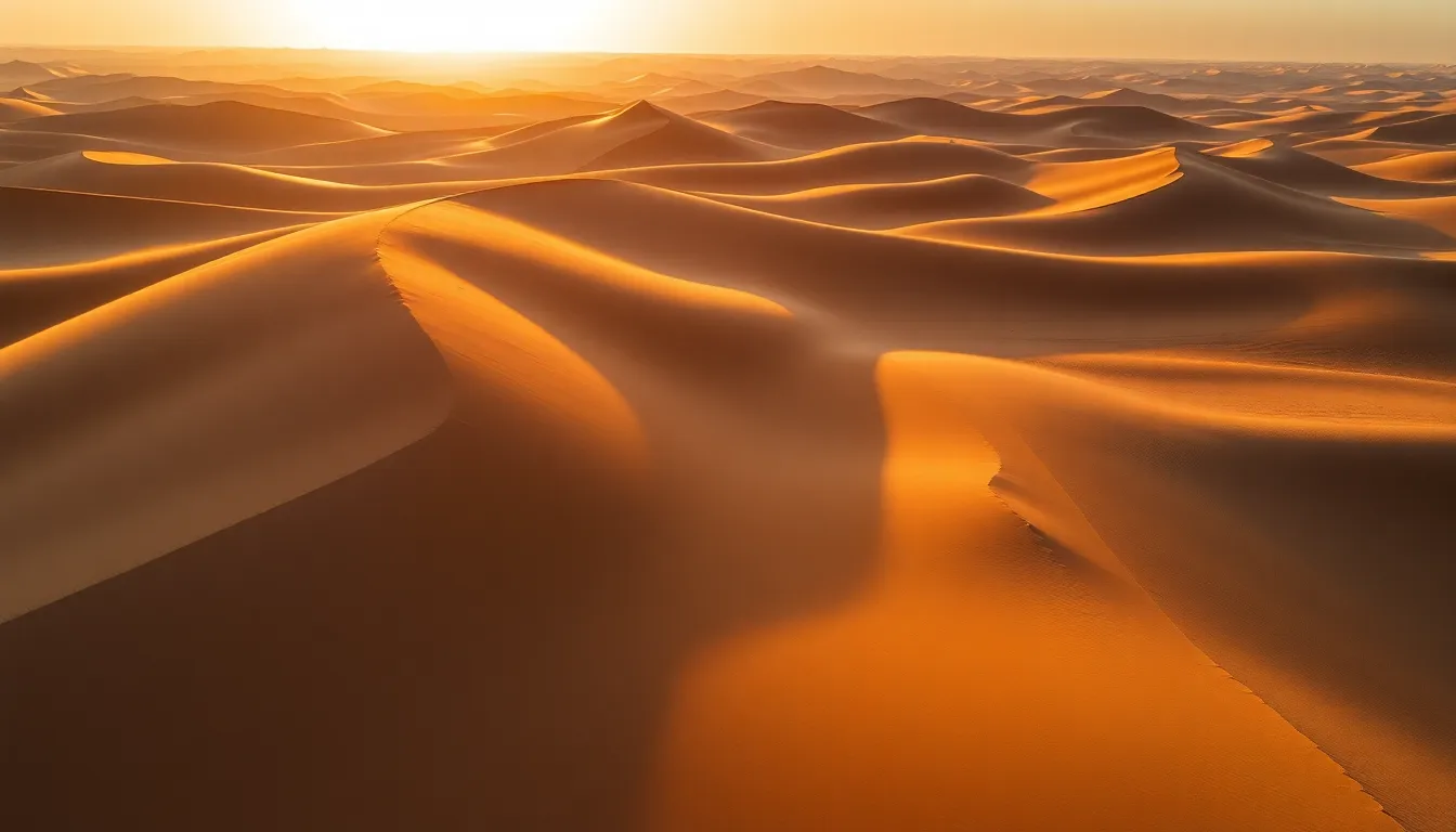 Golden Dunes at Sunrise