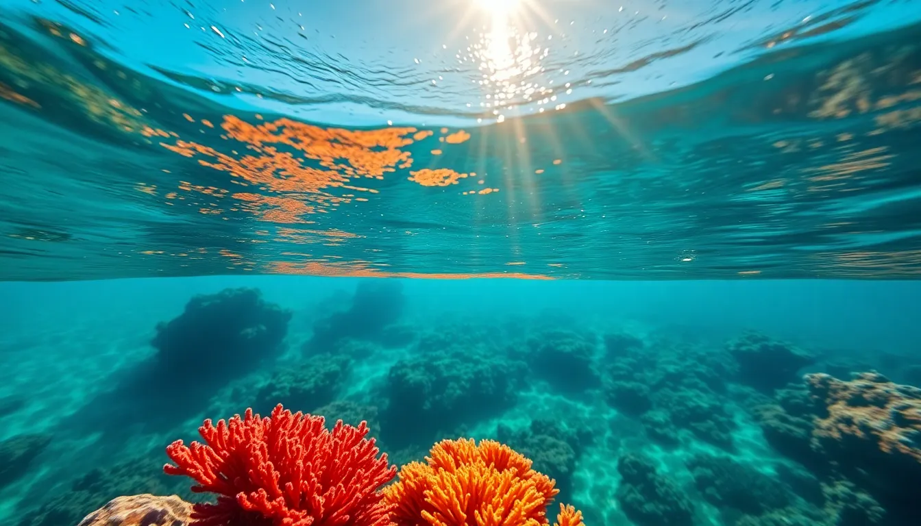 Vibrant Coral Reef Aerial View