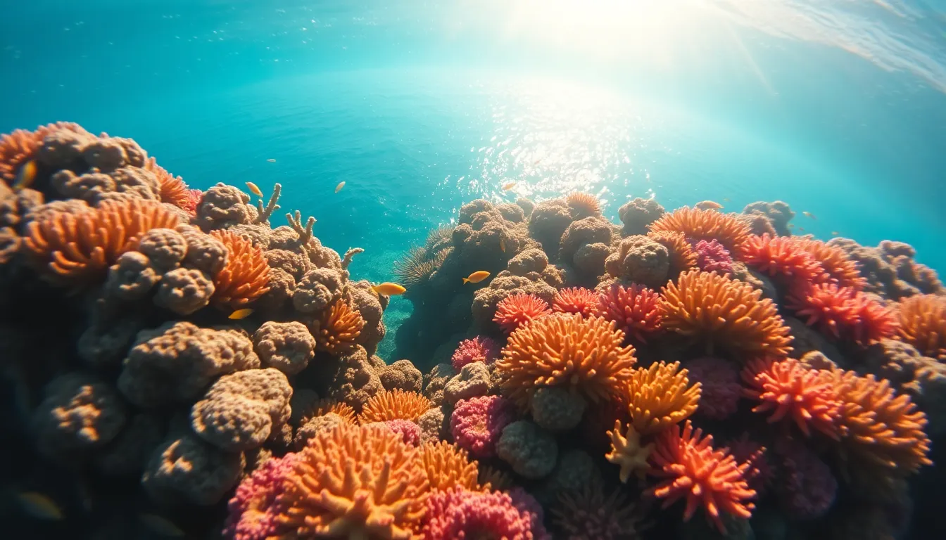Aerial View of Vibrant Coral Reef