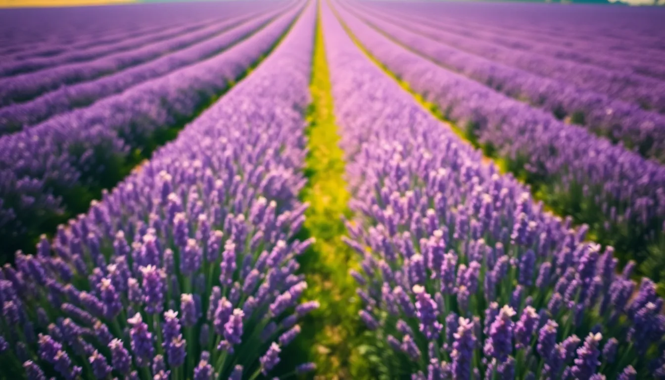 Lavender Fields Aerial View