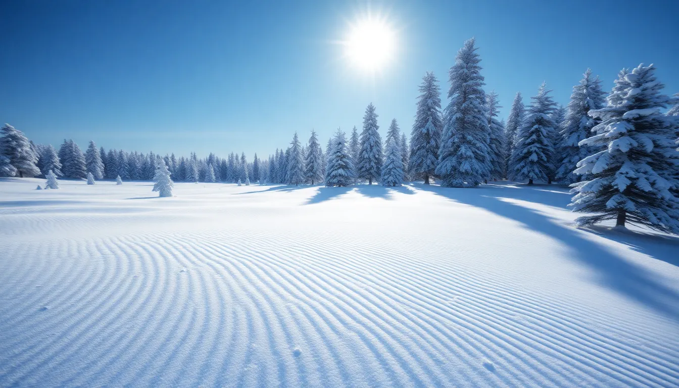 Winter Wonderland Aerial Landscape