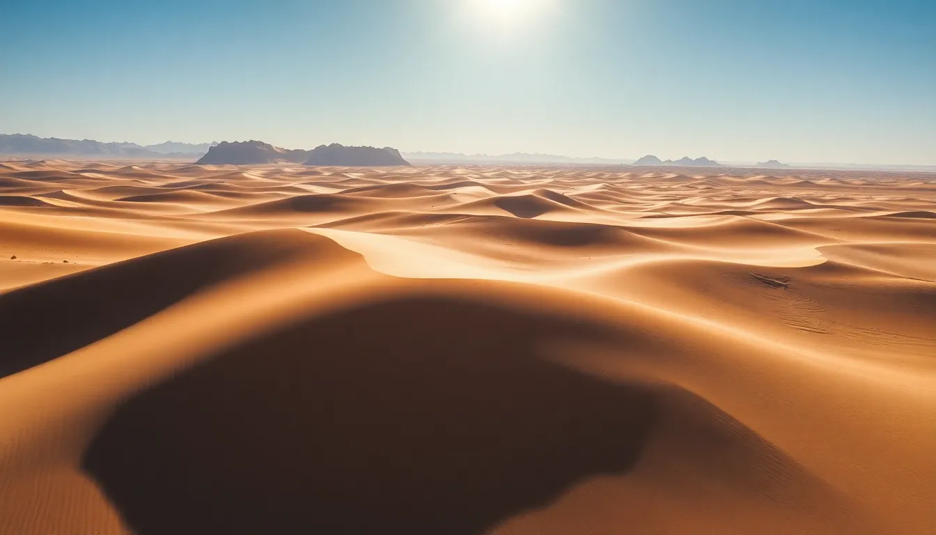 Expansive Desert Landscape Aerial View