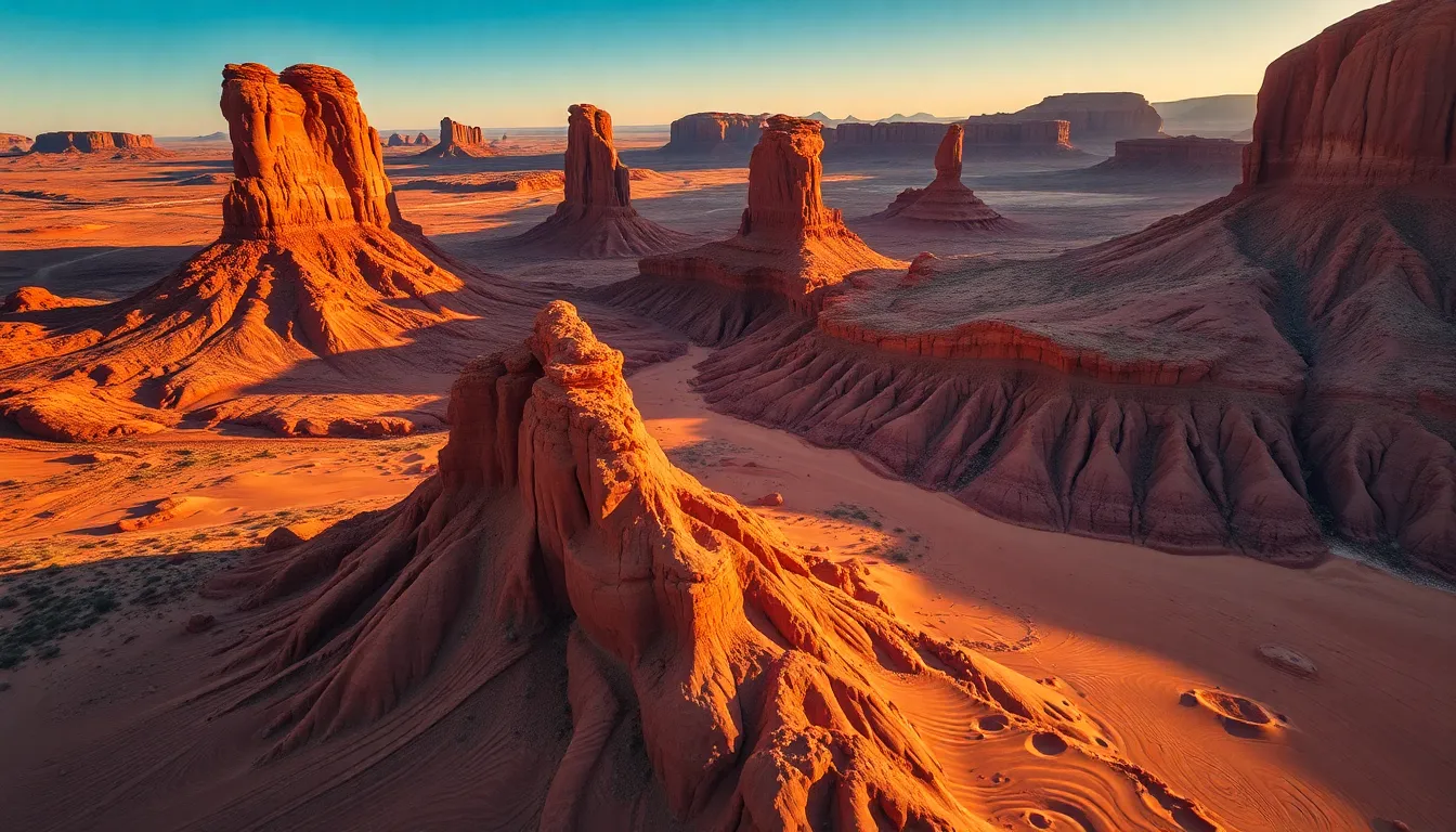 Desert Landscape with Red Rock Formations