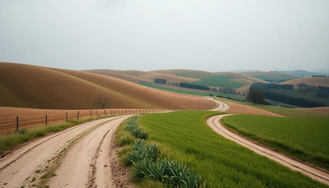 Winding Roads Through Lush Countryside