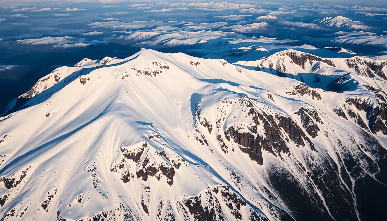 Snow-Capped Mountain Range